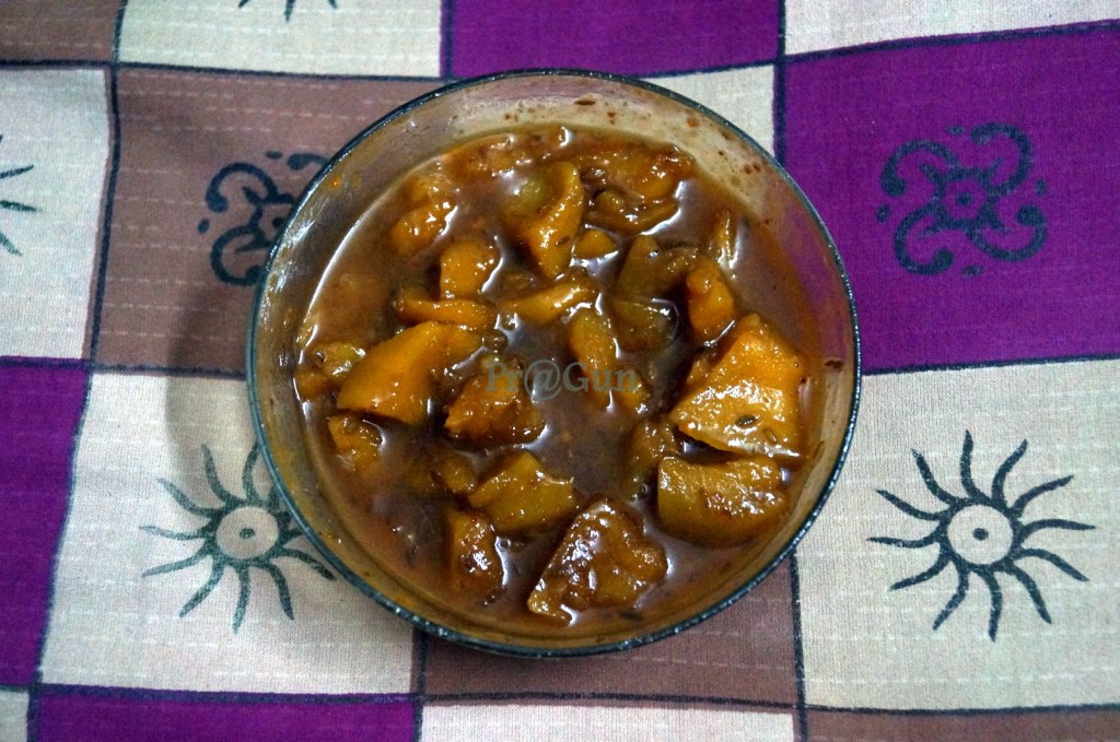 Sweet pickle of raw mango/ Gulamba/ Methamba/ kairi cha god&nbsp;loncha